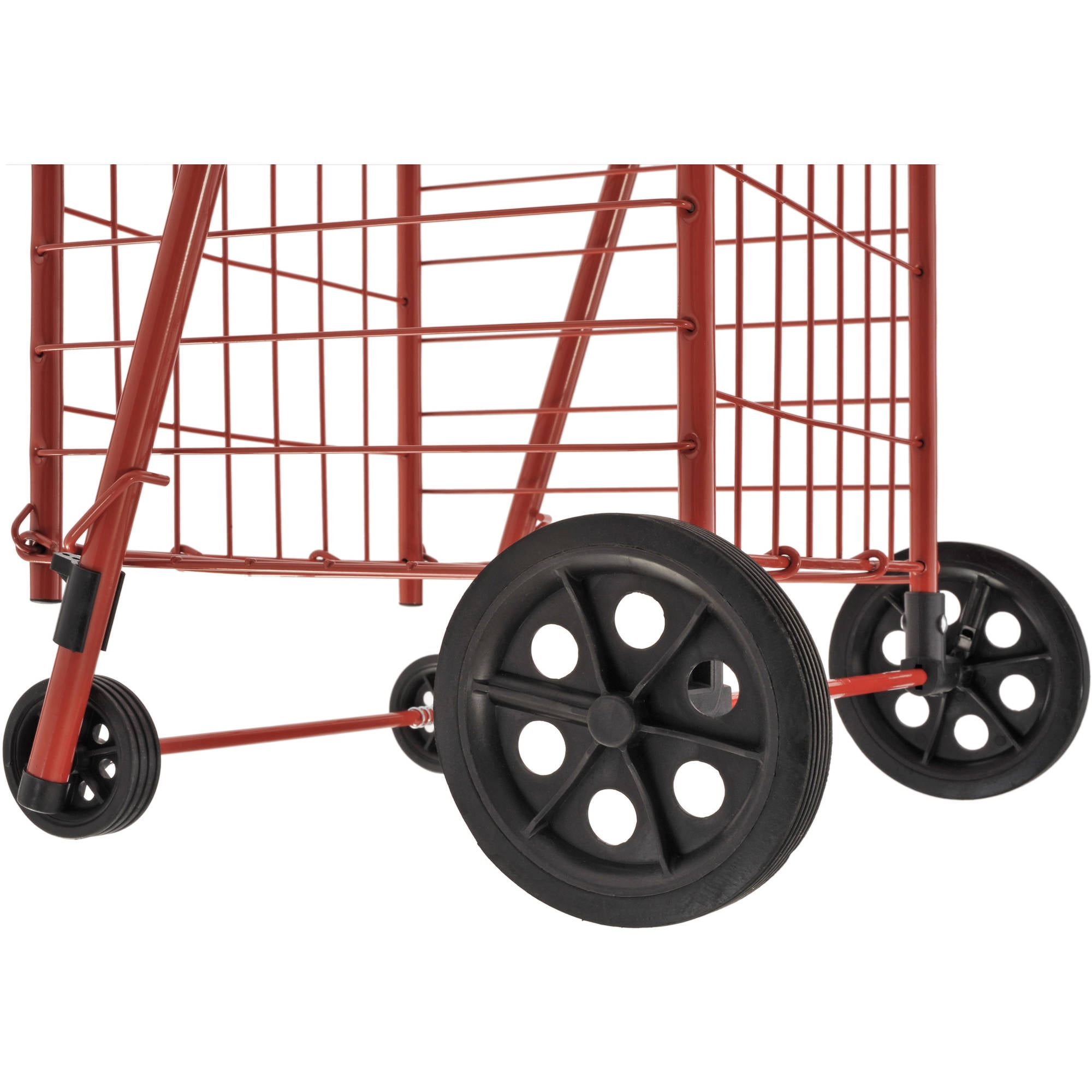 Sandusky FSC3012 Wire Shopping Cart 37inH x 16inW Plastic Red