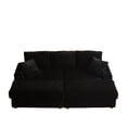 thumbnail image 3 of Corduroy Sofa with Ottoman and Supportive Seat / Perfect for Busy People to Rest, 3 of 6