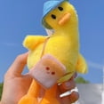 thumbnail image 4 of zhaomeidaxi Plush Keychain Stuffed Animal Tilted Head Duck Toy Soft Animal Charm Keyring Cute Keychain for Kids Bag Purse Backpack Handbag, 4 of 7