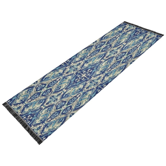 Vintage Modern Runner Rug,Non Slip Machine Washable 72"x23.5" Polyester Material Pet-Friendly Durable,Applicable to Entryway Rug Living Room Rug Off-white and Green Tones