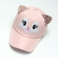 thumbnail image 2 of EnJoCho Baby Boy Girls Hats Soft Bunny Cartoon Sunhat Eaves Baseball Cap Sun Hat Beret Child Cute Casual Outing Hats, 2 of 3