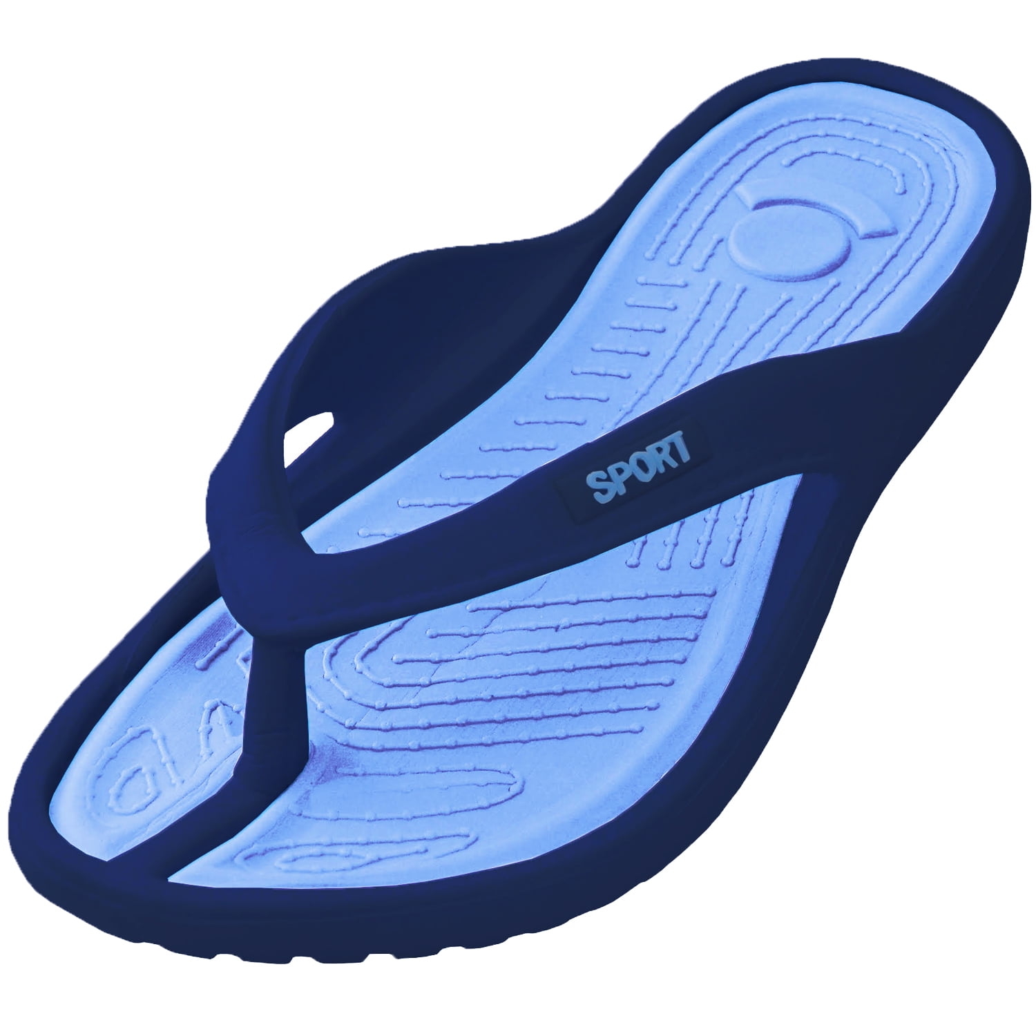 SNJ New Women's Soft EVA Rubber Flat Sport Bath Beach Indoor Outdoor FlipFlop Sandal Walmart