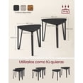 thumbnail image 4 of VASAGLE ULET013B56 - Mesas auxiliares para Sala de Estar, recámara, pequeñas mesas auxiliares industriales con Marco de Metal para sofá, Gris carbón y Negro, 4 of 5