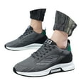 thumbnail image 3 of Mens Shoes,Elevator Casual Sneakers Lightweight Breathable Mesh Trainers Lace Up Sports Footwear With Hidden Lift Heel Height Increase,Shoes for Men,Grey,9.5, 3 of 8