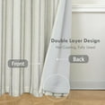 thumbnail image 2 of DriftAway Farmhouse Linen Blend Blackout Curtains for Bedroom Double Layers Striped Printed Linen Curtains Thermal Insulated Rod Pocket Back Tab Treatment for Living Room 2 Panels W52 x L84 Grey, 2 of 5