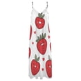 thumbnail image 6 of Lots of Little Strawberries Sleeveless Dress Women's Evening Dress Womans Clothing, 6 of 9