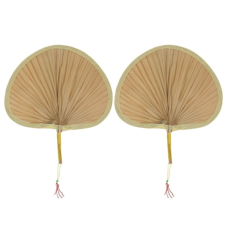 

2pcs Portable Vintage Fans Hand-woven Chinese Style Summer Fan Handmade Summer Fan