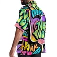 thumbnail image 3 of Thanksgiving Font Men's Short Sleeve Hawaiian Poplin Shirt - Casual Printed Button Down Summer Beach Shirt for Men, 3 of 6