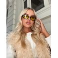 thumbnail image 3 of Gafas de Sol Laurinny Ovaladas Estilo Retro de los 90 con Montura Negra y Lentes Amarillos, 3 of 8