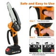 thumbnail image 4 of 6" Mini Chainsaw Cordless Handheld Electric Chain saw Brushless Motor w/2 Chains - 1*Chainsaw (1*2.0ah Battery), 4 of 12