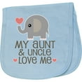 thumbnail image 2 of Inktastic Aunt and Uncle Love Me Nephew Baby Burp Cloth, 2 of 3