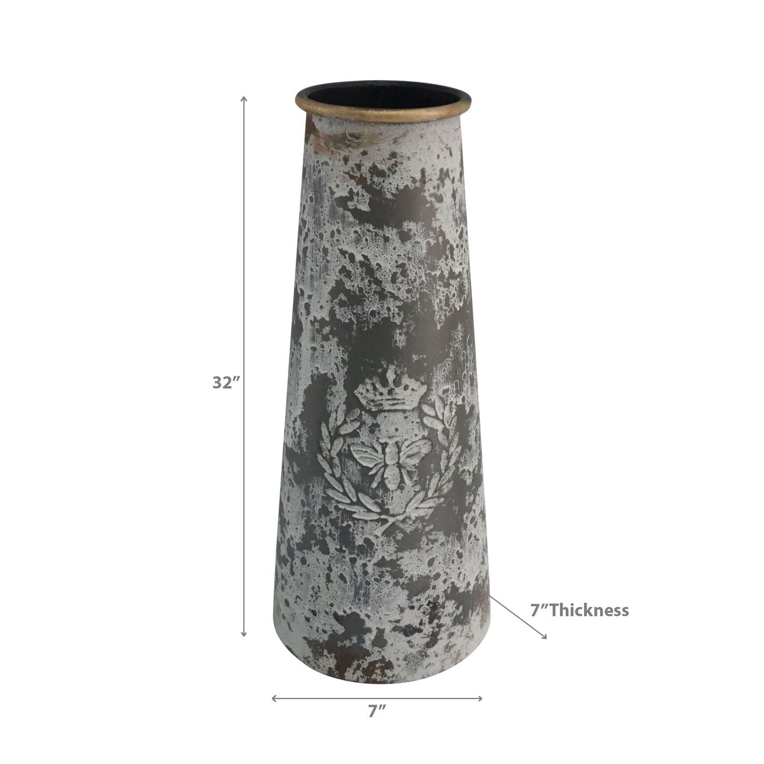 Metal Vase 32" Oxy