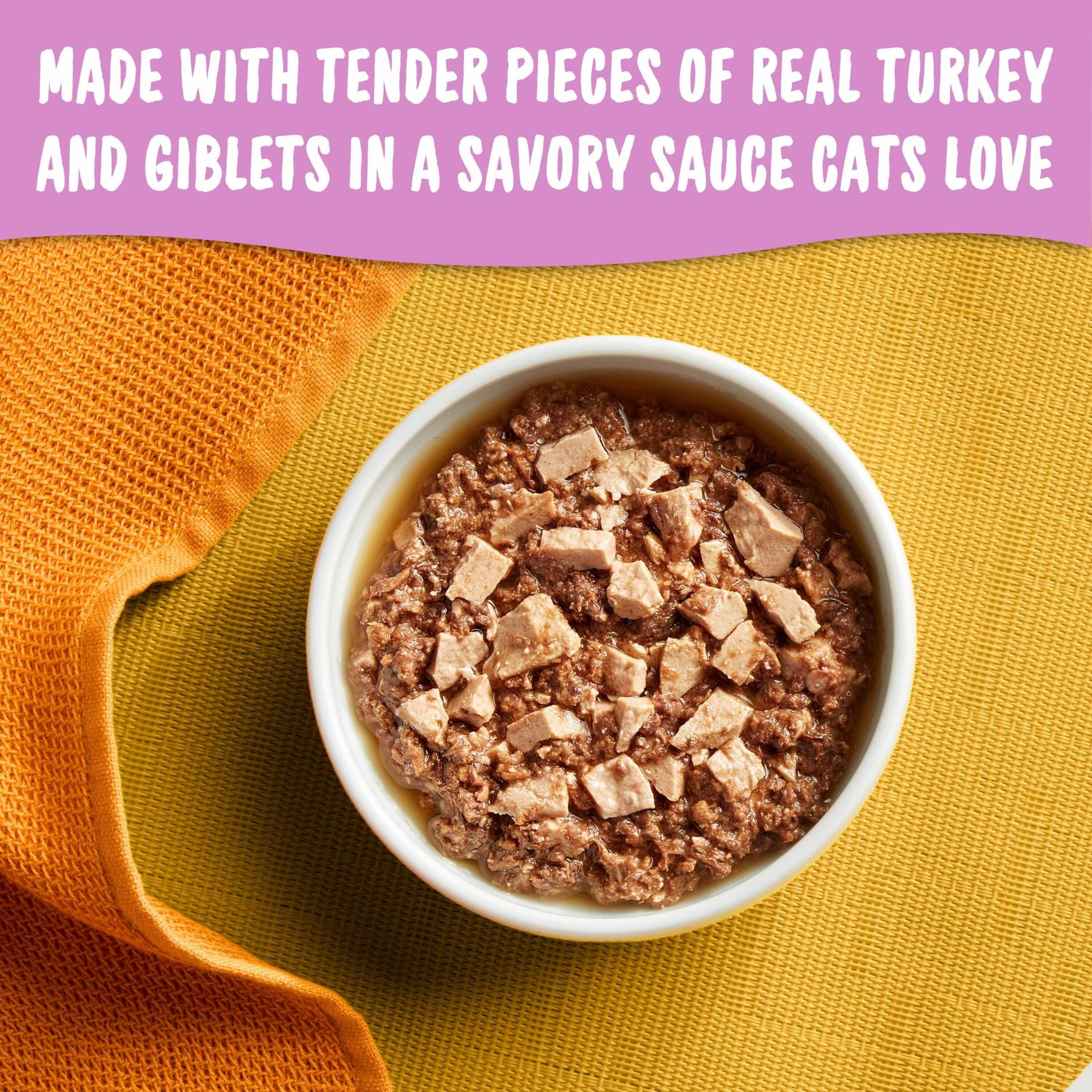 Meow Mix Tenders in Sauce with Turkey and Giblets Wet Cat Food, 2.75 oz cup (Packaging And Formulation Updates Underway)