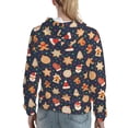 thumbnail image 7 of Lsque Holiday Gingerbreads Pattern Casual Women's Hoodie,Hooded Sweatshirt with Kangaroo Pocket,Pullover Hoodie with Eye-catching Drawstrings-X-Large, 7 of 7
