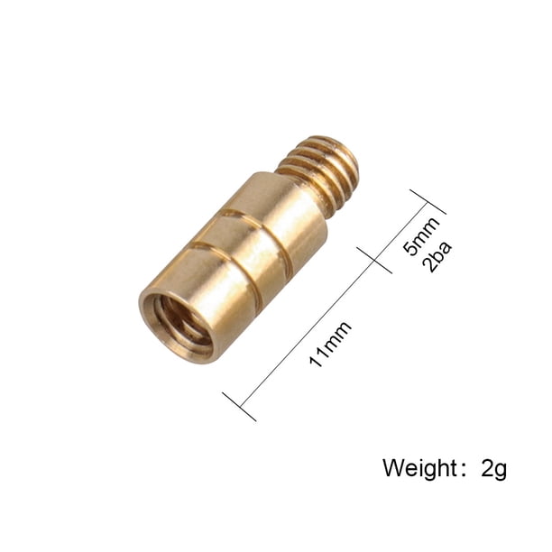 Dispositivo de conexión de peso de dardo de cobre puro 2BA Accesorios de hardware de varilla Herramienta de peso de contrapeso Dart
