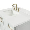 thumbnail image 6 of Ariel Taylor 36 In. Left Offset Rectangle Sink Bathroom Vanity With Carrara White Quartz Countertop 1.5 Edge In Grey, 6 of 11