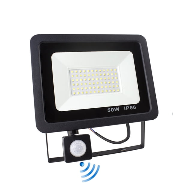 Motion Sensor Led Lights Outdoor Spotlight 50W 30W 20W 10W LED Projector With Detector Street Wall Lamp With Sensor PIR ,more stable connection