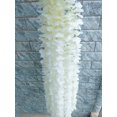 thumbnail image 5 of 4 Uds. De flores artificiales blancas, guirnalda de glicina de seda, flores colgantes falsas, telón de fondo de vid de glicinia, guirnalda de flores para boda, 5 of 5