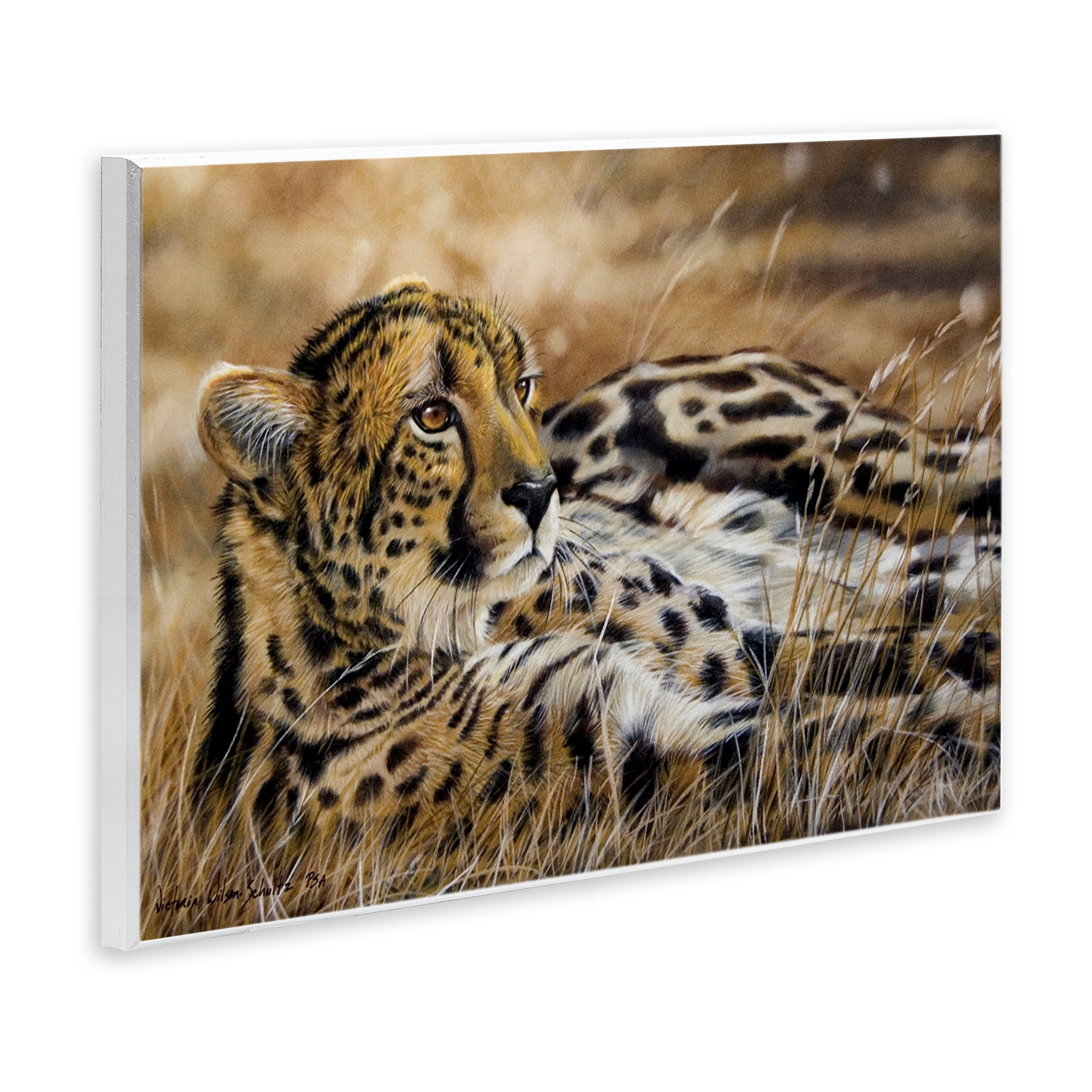 Stupell Industries Relaxing Leopard Scenery Animals & Insects Painting Unframed Art Print Wall Art, 19 x 13