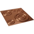 thumbnail image 6 of 19 5/8"W x 19 5/8"H Reece EnduraWall Decorative 3D Wall Panel, Bright Coat Copper (Covers 2.67 Sq. Ft.), 6 of 6
