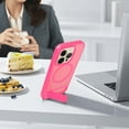thumbnail image 6 of For iPhone 12 Pro / 12 6.1" Magnetic Phone Case,Compatible with Mag-Safe,Built-in Retractable Kickstand,Military Grade Shockproof Anti-Scratch Ultra Slim Skin Feel Translucent Phone Case,Rose, 6 of 8