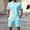 New-Green, variant on PNTUTB Two-Piece Set for Men Solid-Color Crew-Neck Short-Sleeve T-Shirt and Elastic Waistband Drawstring Shorts Casual Loose Comfortable Sports Sets
