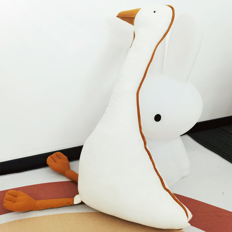 New Cute White Soft Swan Plush Toy Animal Stuffed Animal Doll Kid Xmas Gift 