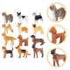 thumbnail image 2 of FELTECHELECTR 12 adornos de resina para perros en miniatura. Adornos de cachorros pequeños. Figuras de perro., 2 of 7