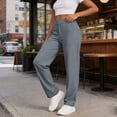 thumbnail image 7 of BRGZLK Yoga Outdoor Sports Casual Pants Women High Waist Dress Work Pants with Pockets Straight Leg Business Trousers, 7 of 7