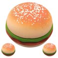 thumbnail image 1 of 3 Pcs Jouets Hamburger Extensibles Jouets de Décompression en Forme de Hamburger Amusants, 1 of 8