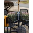 thumbnail image 5 of Outdoor Tablecloth with Umbrella Hole for Patio/Picnic/Party/Camping, Stained Glass Waterproof Table Cloth Square Cover Washable, Vintage Abstract Botanical Plant (54"x 54"), 5 of 8