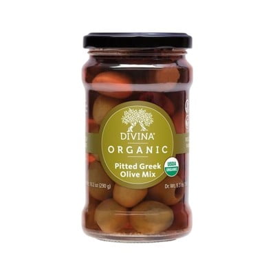 Divina Greek Olive Mix Pitted 5.3 oz (Pack of 6)