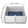 thumbnail image 3 of KFFKFF Puppy Birthing Pen, 48 x 48 x 18.1in, Suitable for Large Breeds, Includes Rails & Washable Pee Pad, White, 3 of 9