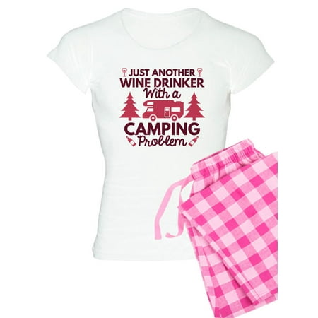 

CafePress - Wine Drinker Camping - Women s Light Pajamas