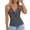 Tank Tops for Women Grey, variant on TrendOFT V Neck Tank Tops for Women Dressy Twist Front Halter Top Summer Sleeveless Crop Backless Blouses Black M
