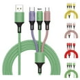 thumbnail image 2 of CNKOO Data Cable  Fast Charging 3 in 1 Liquid Silicone 8-pin Micro USB Type-C Charging Cable for Office, 2 of 10