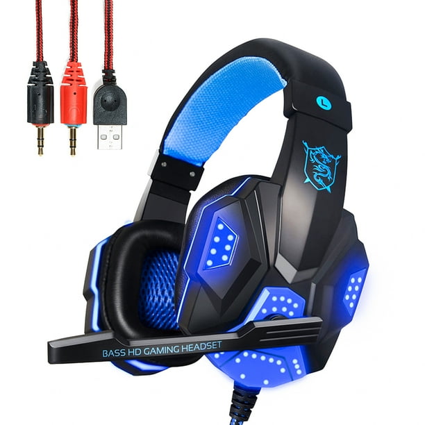 PLEXTONE PC Gaming Headset with Mic, Noise Reduction Retractable Wired
