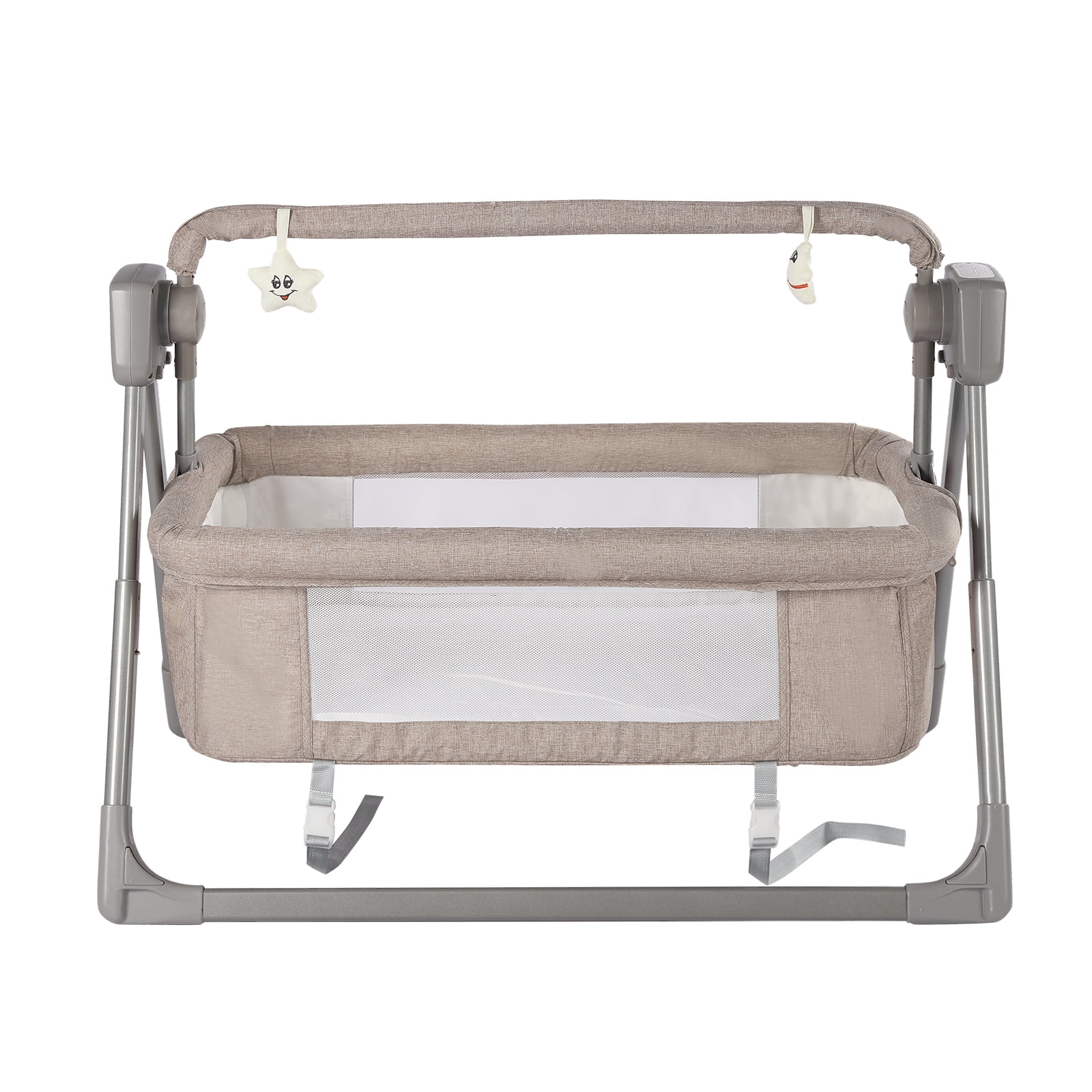Magic ZC Beistellbett Mit Rollen - Convertible Babybett Mit Fernbedienung & Musik