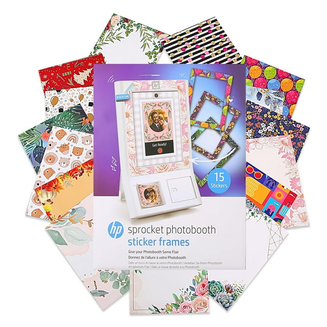 Paquete de 15 marcos adhesivos para HP Sprocket Photobooth HP
