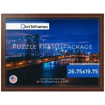 ArtToFrames 26.75x19.75 Inch - 68x50 CM Red Puzzle Frame for 1000 piece Puzzles.1.25 Inch Custom MDF Puzzle Frames, Cherry - Comes with Economy Acrylic