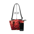 thumbnail image 4 of Lsque Floating Red Chili Peppers Pattern Leather Rivet Shoulder Bag – Elegant Genuine Leather & Microfiber PU Crossbody with Detachable Adjustable Strap, 4 of 5