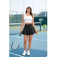 thumbnail image 5 of Pinspark Women's Pleated Tennis Skirt High Waist Golf Skorts with 2 Pockets Inner Shorts Active Pickleball Skirts for Workout Running and Casual Wear, 5 of 7