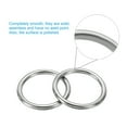 thumbnail image 3 of Uxcell 1.6" Seamless Metal O Rings, 4 Pack 304 Stainless Steel O-Ring Solid Round Rings for Macrame, DIY Craft, 5x40mm, 3 of 5