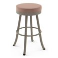 thumbnail image 1 of Amisco Logan 30.88" Fabric Swivel Bar Stool in Soft Pink/Matt Light Gray, 1 of 3
