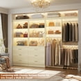 thumbnail image 4 of Homieasy 47.2" Closet System, Closet Organizer System with 6 Wood Drawers, Modular Small Walk-in Closets Storage Unit, White Oak, 4 of 8