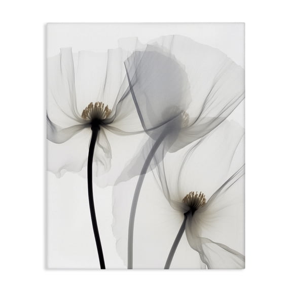 Stupell Industries Scandinavian Modern White Poppies Canvas Art, 24 x 30, by Irena Orlov