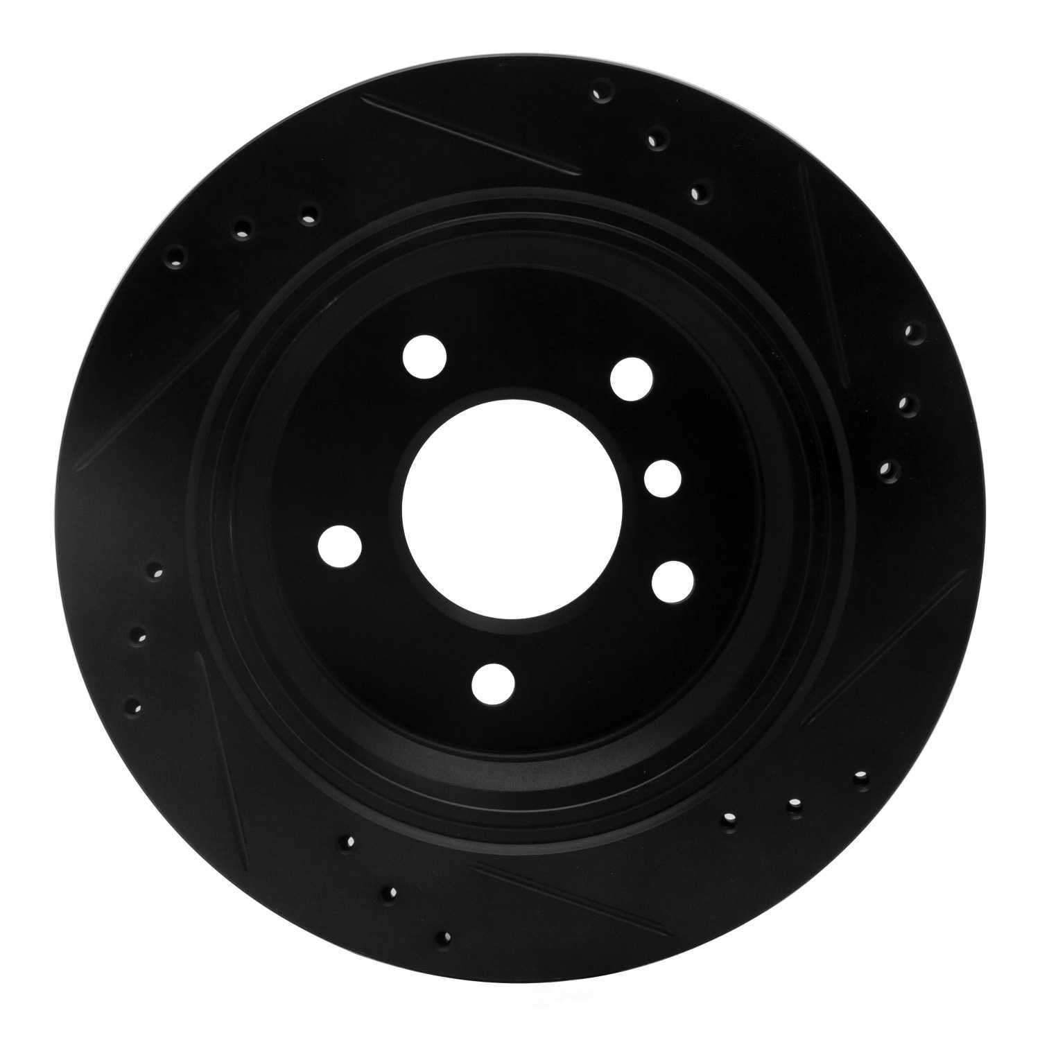 Dynamic Friction Company 633-31044L DFC Brake Rotor - Drilled And Slotted - Black