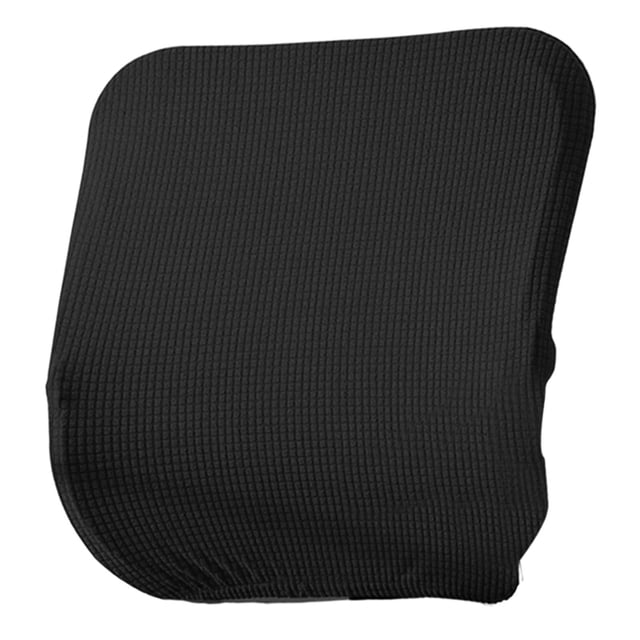 Funda para asiento de silla, suave, dividida, de elastano, impermeable, protector de respaldo Negro
