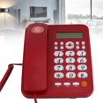 thumbnail image 3 of HLONK Fixed Landline Phone - Red Desk Phone For Home Office  Wired Telephone With Caller ID, 3 of 8