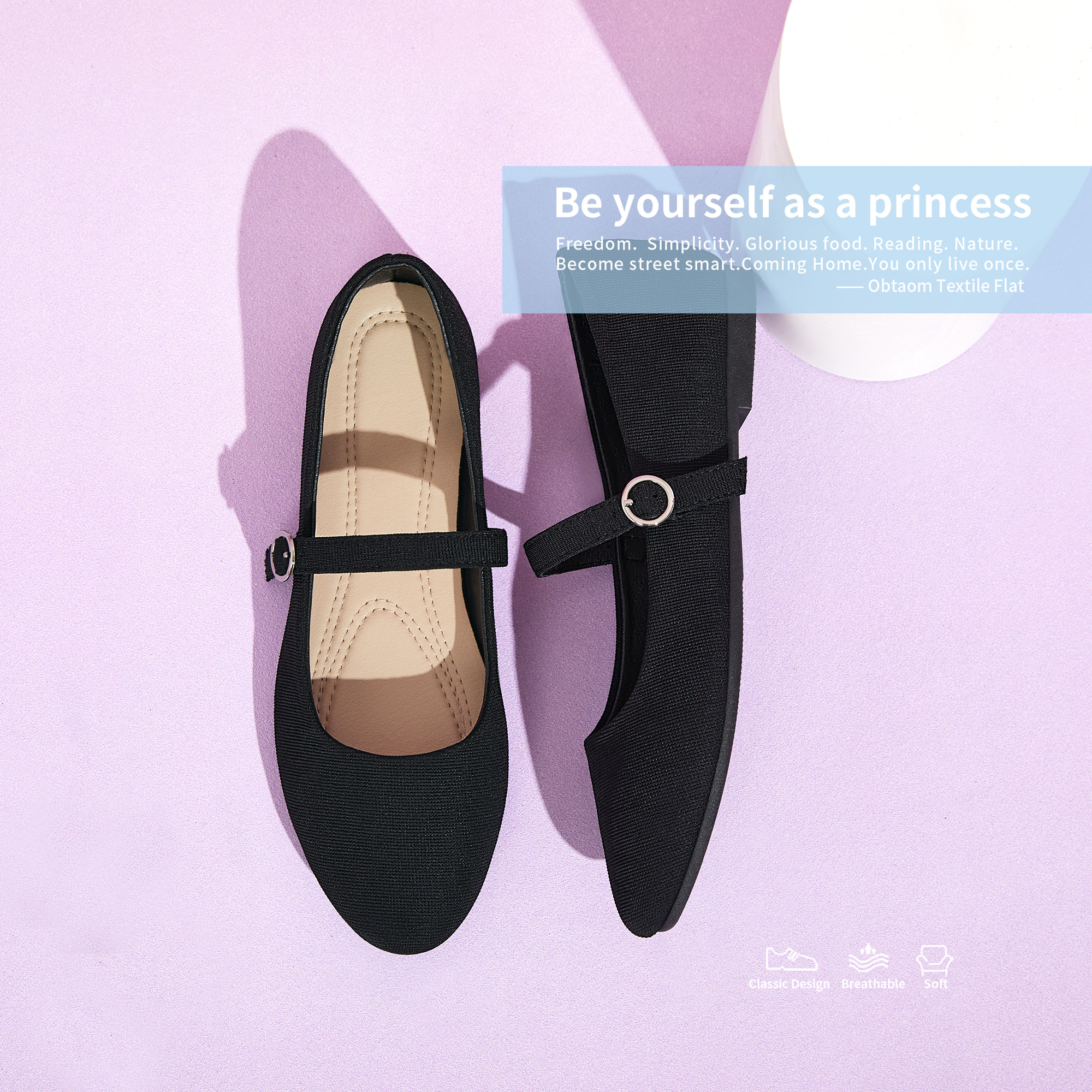 Obtaom Women's Mary Jane Ballet Flats photo 6